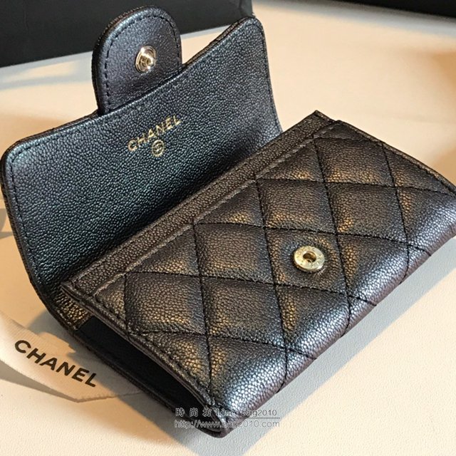 Chanel女包 80799 19早春系列新款cf卡包 香奈兒翻蓋三折錢包 Chanel短錢夾  djc2993
